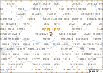 map of Celles