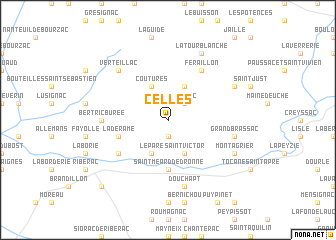 map of Celles