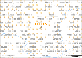 map of Celles