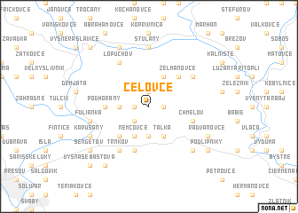 map of Čelovce