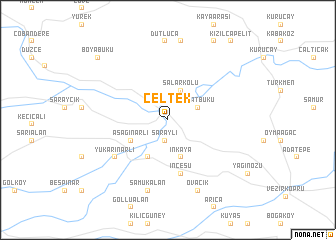 map of Çeltek