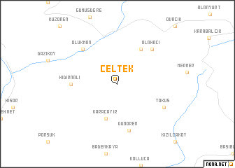 map of Çeltek