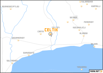map of Çeltik