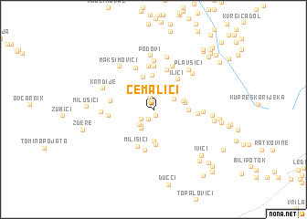 map of Ćemalići