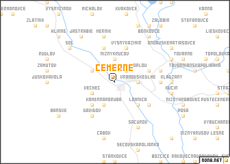 map of Čemerné