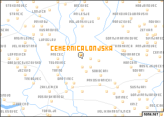 map of Čemernica Lonjska