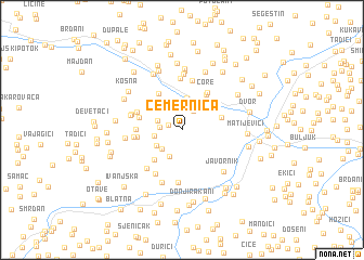 map of Čemernica