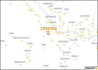 map of Čemerno