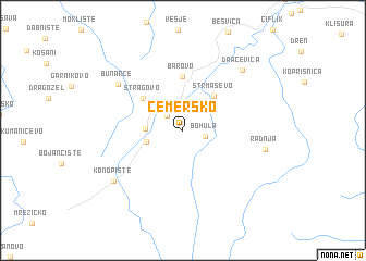 map of Čemersko