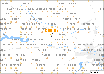 map of Čeminy