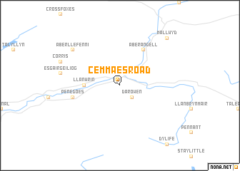 map of Cemmaes Road