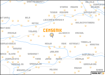 map of Čemšenik