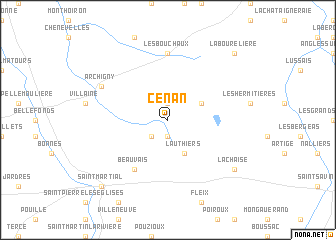 map of Cenan