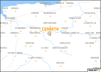map of Cenarth