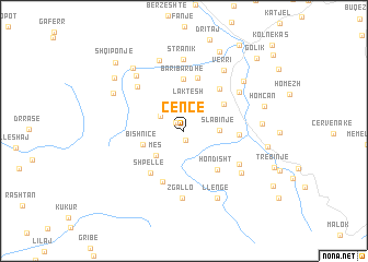 map of Cencë