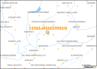 map of Cendejas de en Medio