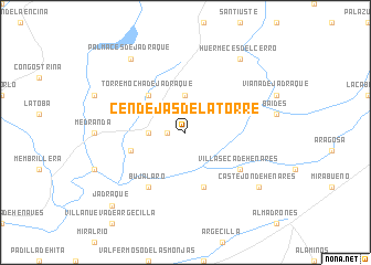 map of Cendejas de la Torre