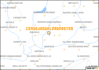 map of Cendejas del Padrastro