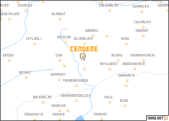 map of Cendere