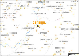 map of Cenegal