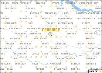 map of Čeněnice