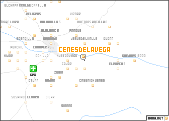 map of Cenes de la Vega