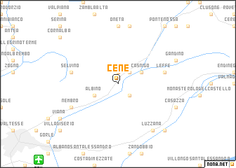 map of Cene