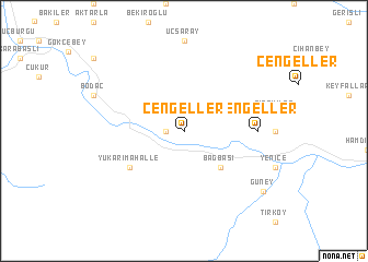 map of Çengeller