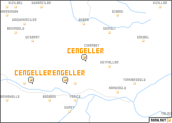 map of Çengeller