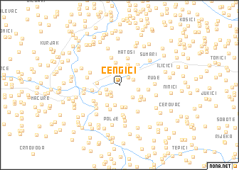 map of Čengići