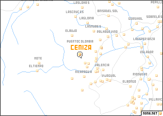 map of Ceniza