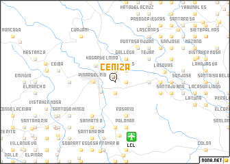 map of Ceniza