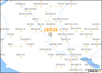 map of Ceniza