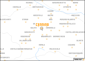 map of Cennina