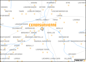 map of Cenon-sur-Vienne