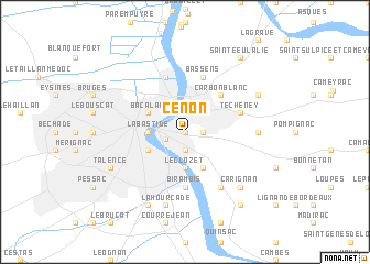 map of Cenon