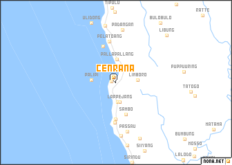 map of Cenrana