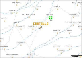 map of Centallo