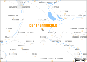 map of Centa San Nicolò