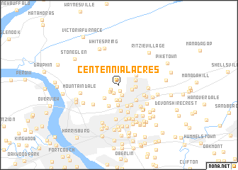 map of Centennial Acres