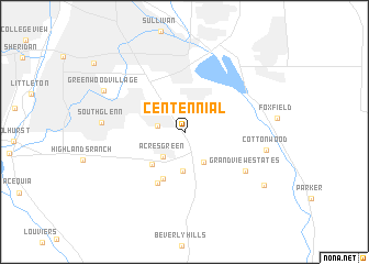 map of Centennial