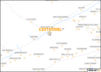 map of Centennial