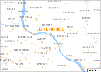 map of Center Bridge