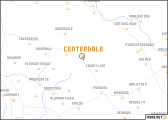 map of Center Dale