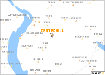 map of Center Hill