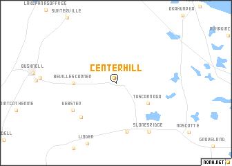 map of Center Hill