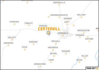 map of Center Hill