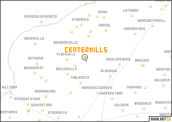 map of Center Mills