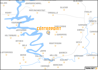 map of Center Point