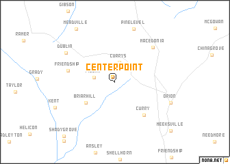 map of Center Point